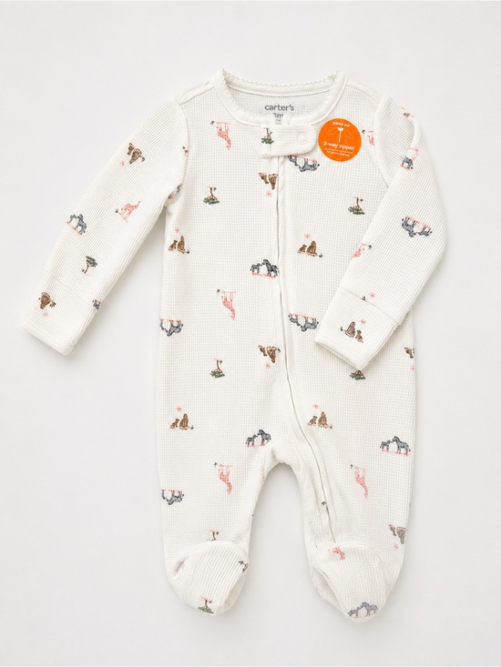 Carter's Other - NWT - Carter’s - Double Zipper Sleeper W/ Animals (Cotton & Poly) - 3M